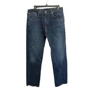 Levi's 505 Mens Jeans 34x32 Dark Wash Regular Fit Straight Leg Denim Pants